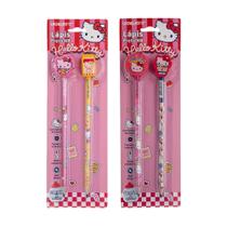 Lápis Hb com Borracha Na Ponta Hello Kitty - Blister c/ 2 Und (Sortido) Leonora - 10498