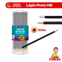 Lápis HB Grafite Preto de Escrever Sextavado Com Borracha de Apagar Resistente