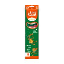 Lápis HB preto com borracha Leo e Leo caixa com 12 unidades Lápis HB preto com borracha Leo e Leo caixa com 12 unidades