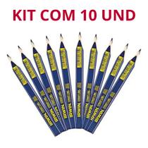 Lápis Irwin Azul Para Marceneiro Pedreiro Obra kit com 10