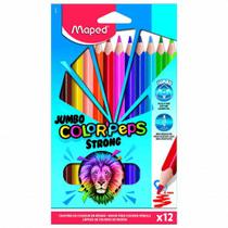 Lápis Jumbo Triangular Strong Color Peps 12 Cores Maped