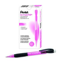 Lápis mecânico Pentel Champ 0,7 mm Pink Barrel, pacote com 12 Lápis mecânico Pentel Champ 0,7 mm Pink Barrel, pacote com 12