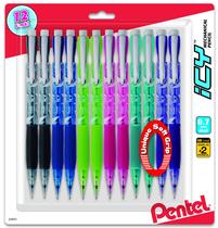 Lápis mecânico Pentel Icy Razzle-Dazzle 0,7 mm, pacote com 12