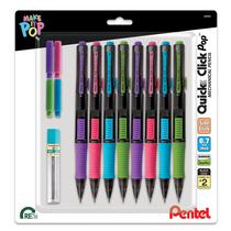 Lápis mecânico Pentel Quick Click POP 0,7 mm, pacote com 8 Lápis mecânico Pentel Quick Click POP 0,7 mm, pacote com 8