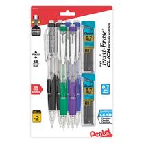 Lápis Mecânico Pentel Twist-Erase 0,7mm Kit com 6 Unidades e Grafite