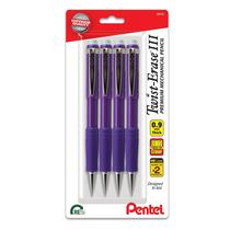 Lápis mecânico Pentel Twist-Erase III 0,9 mm Pacote com 4 Lápis mecânico Pentel Twist-Erase III 0,9 mm Pacote com 4