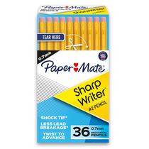 Lápis Mecânico Sharpwriter 0,7mm Amarelo 36 unidades - Material Escolar