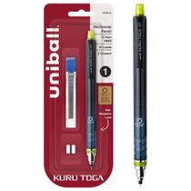 Lápis mecânico Uni-Ball Kuru Toga 0,7 mm com recargas e borrachas