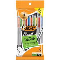Lápis mecânicos BIC Xtra-Smooth com borrachas de 0,7 mm, pacote com 10 Lápis mecânicos BIC Xtra-Smooth com borrachas de 0,7 mm, pacote com 10