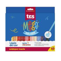 Lápis Mega Soft Color com 60 Cores - Tris Lápis Mega Soft Color com 60 Cores - Tris