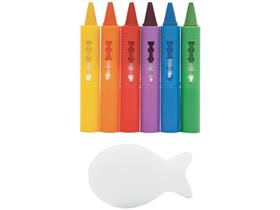 Lápis para Banho Buba Risque e Apague 7 Peças - com Esponja Lápis para Banho Buba Risque e Apague 7 Peças - com Esponja