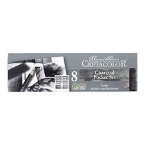 Lápis para Desenho Cretetacolor Charcoal Pocket Set 8 Peças
