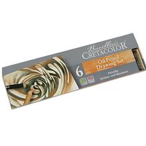 Lápis para Desenho Oil Pencils Pocket Set Cretacolor 6 Cores