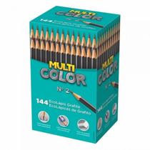 Lapis Para Escrever HB nº2 Sextavado Preto CX C/144 - Multicolor