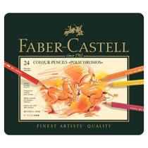 Lápis Polychromos Mina Permanente Estojo Metálico com 24 Cores Faber-castell 110024