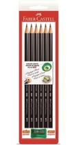 Lápis Preto 1205 Com Apontador N.2B Faber-Castell Com 06