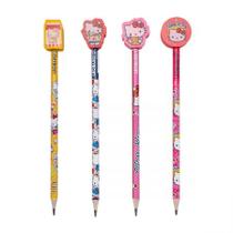 Lápis preto com borracha Hello Kitty 2 unidades - Leonora