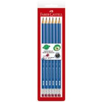 Lápis preto com borracha nr2 SM/1210AZB314560 com 6 unidades - Faber-Castell Lápis preto com borracha nr2 SM/1210AZB314560 com 6 unidades - Faber-Castell