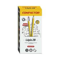 Lápis Preto Compactor Hexagonal 2B c/Borracha C/72 002062029 Lápis Preto Compactor Hexagonal 2B c/Borracha C/72 002062029