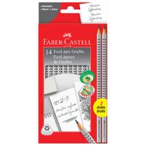 Lápis Preto Ecolápis Grip Prata Nº2 com 14 Unidades - Faber-Castell