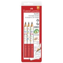 Lápis Preto Faber Castell Jumbo 3 Unidades