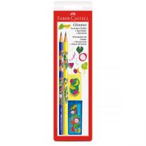 Lápis preto Glimmer Botânica 370523 com 2 lápis 1 borracha e 1 apontador - Faber-Castell Lápis preto Glimmer Botânica 370523 com 2 lápis 1 borracha e 1 apontador - Faber-Castell