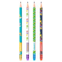 Lápis Preto Grafite HB Com Borracha Leo&Leo Estampado Divertido Decorado Kit c/ 4, 8 ou 12 Unidades a Escolher Lápis Preto Grafite HB Com Borracha Leo&Leo Estampado Divertido Decorado Kit c/ 4, 8 ou 12 Unidades a Escolher