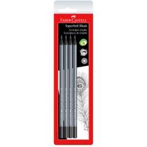 Lapis Preto Grafite Supersoft Black Faber Castell Com 4 Unid