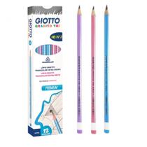 Lápis Preto HB Giotto Grafito Triangular Extra Negro C/12 Lápis Preto HB Giotto Grafito Triangular Extra Negro C/12