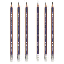 Lápis Preto HB N2 Black Peps Triangular Ergonômico c/ Borracha Maped - Kit c/ 6 Unidades