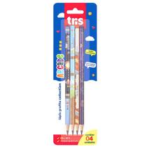 Lápis Preto HB Nº2 Collection Arcade 4 Unidades - Tris