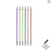 Lapis Preto HB nº2 Cores Pastel - Stabilo