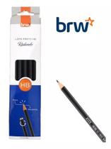 Lápis Preto HB Redondo BRW com 12 Unidades - Grafite
