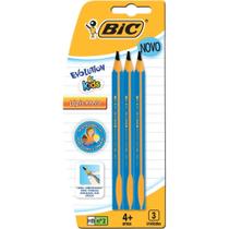 Lápis Preto Jumbo BIC KIDS Triangular HB2 Blister com 3 Unidades