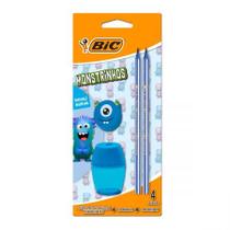 Lápis preto Monstrinho Azul com 2 lápis 1 borracha e 1 apontador 530090 - Bic Lápis preto Monstrinho Azul com 2 lápis 1 borracha e 1 apontador 530090 - Bic