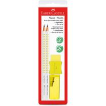 Lápis preto N.2 + Apontador + Borracha Neon Amarelo 4 UN Lápis preto N.2 + Apontador + Borracha Neon Amarelo 4 UN