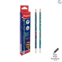 Lápis Preto N 2 C/ Borracha Pixel Party Sortido - Maped