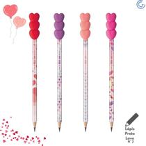 Lápis Preto N 2 HB c/ Borracha Love Sortido - Tris Lápis Preto N 2 HB c/ Borracha Love Sortido - Tris