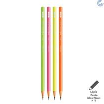 Lápis Preto Nº 2 1210 Max Redondo Neon Sortido - Faber Castell