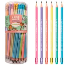 Lapis Preto Perolado Com Borracha Pastel Trend LeoLeo 72 UN
