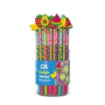 Lapis Preto Redondo Decorado Cis Borracha Frutas 4 Mod. (S)
