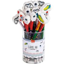 Lapis Preto Redondo Decorado Hb Adventure C/Borracha 4Mod. Lapis Preto Redondo Decorado Hb Adventure C/Borracha 4Mod.