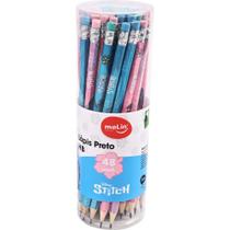 Lapis Preto Redondo Decorado STITCH HB C/BORRACHA