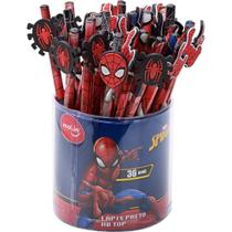Lapis Preto Redondo Decorado TOP Spiderman HB