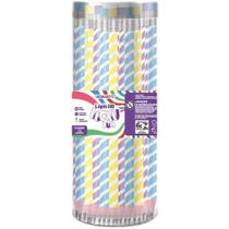 Lápis Preto Redondo Decorado WOW FUN HB com Borracha Pote com 72 Unidades