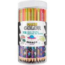 Lápis Preto Redondo Multicolor Grafite Espaço Pote com 72 Unidades Lápis Preto Redondo Multicolor Grafite Espaço Pote com 72 Unidades