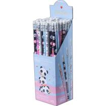 Lápis Preto Redondo Panda com Borracha Sortido - Caixa com 72 Unidades Lápis Preto Redondo Panda com Borracha Sortido - Caixa com 72 Unidades