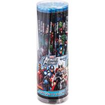 Lápis Preto Redondo THE Avengers HB Nº2 com Borracha Pote com 48 Unidades