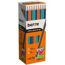 Lápis Preto Sextavado Bazze HB com Mina Resistente - Pote com 72