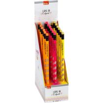 Lápis Preto Sextavado HB Cutpoint Resina com Borracha Neon Display com 18 Unidades Lápis Preto Sextavado HB Cutpoint Resina com Borracha Neon Display com 18 Unidades